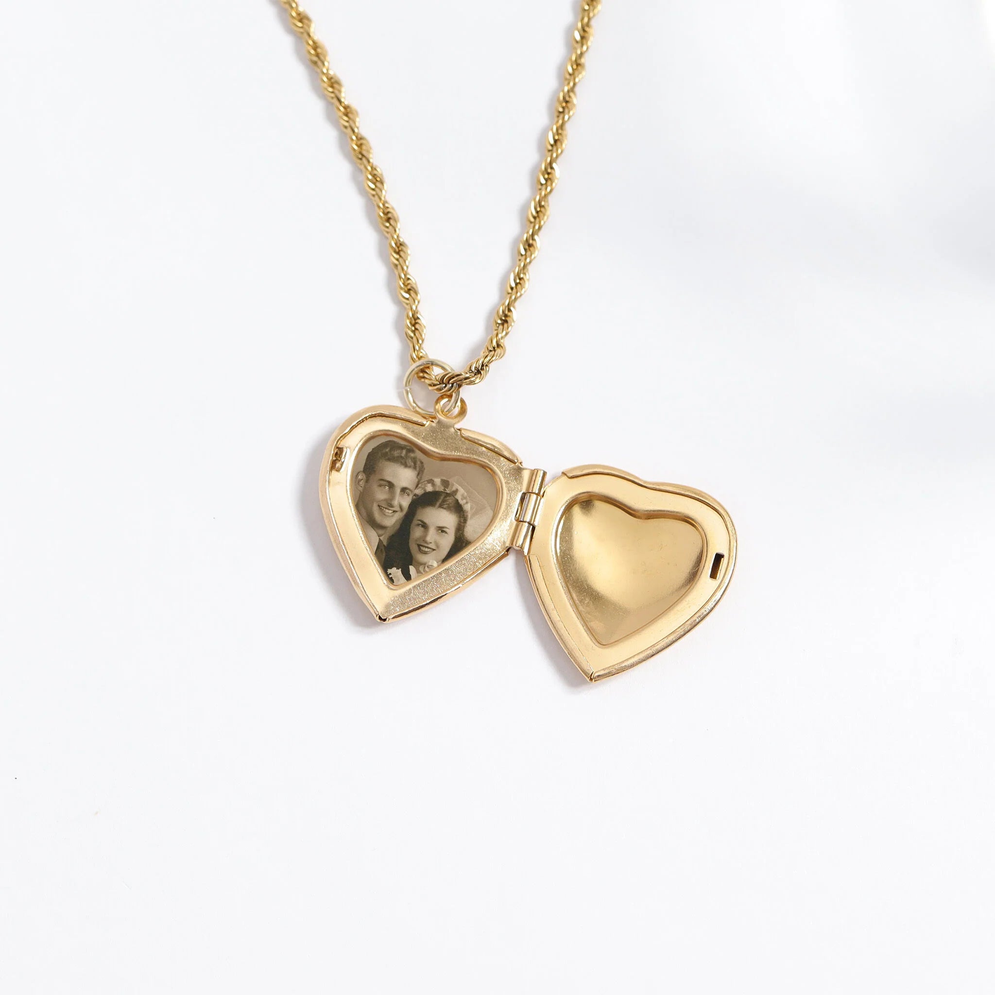 Gold Heart Locket Pendant