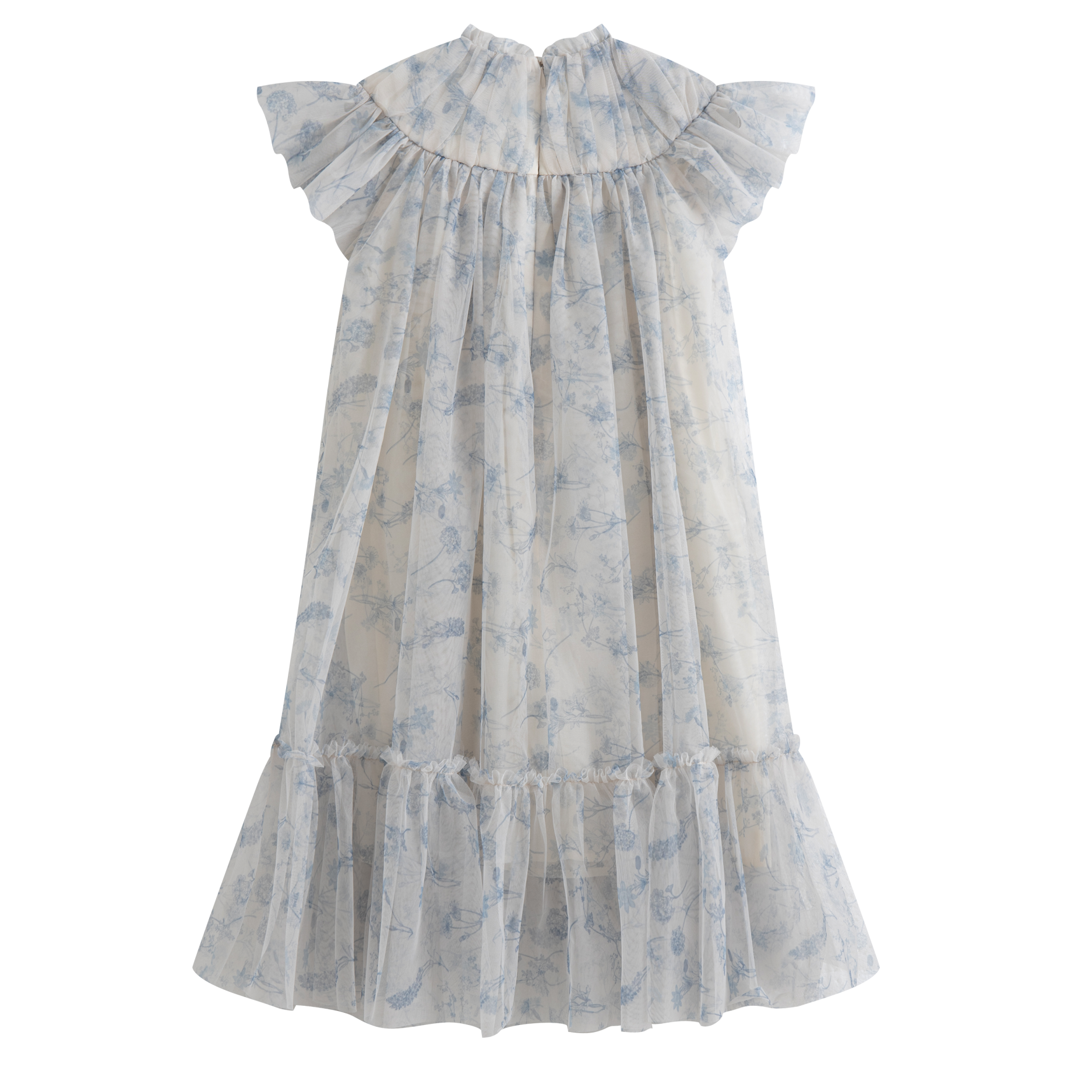 Italian Marisol Blue Floral Tulle Float Dress