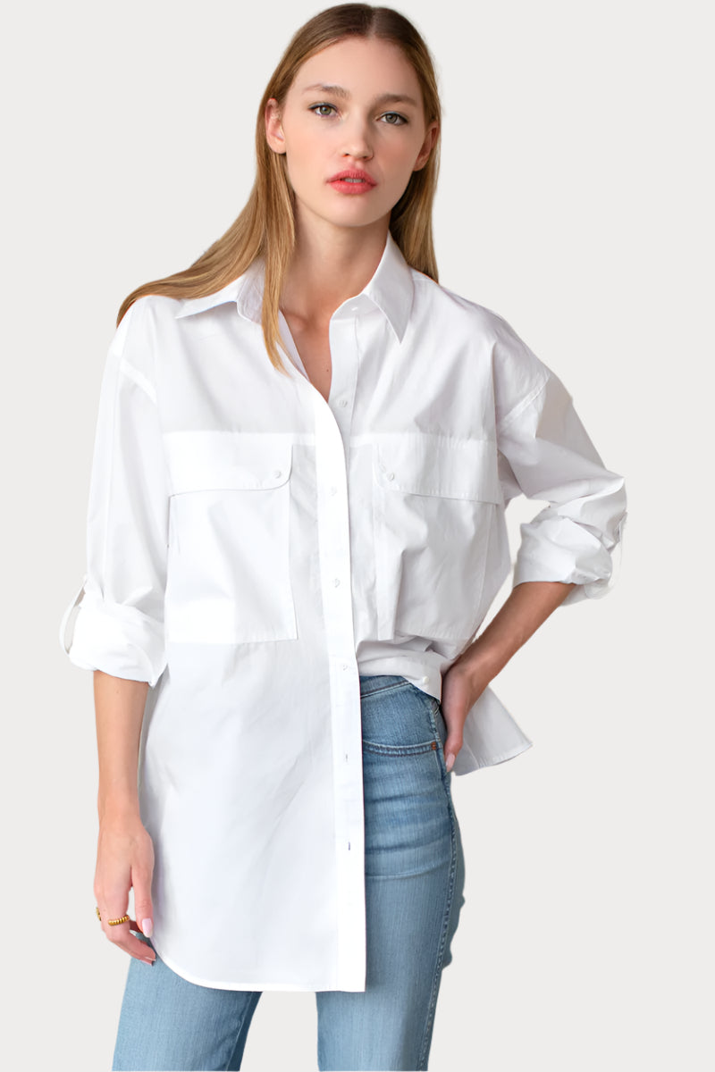 Emerson Fry Oversized Pocket White Shirt