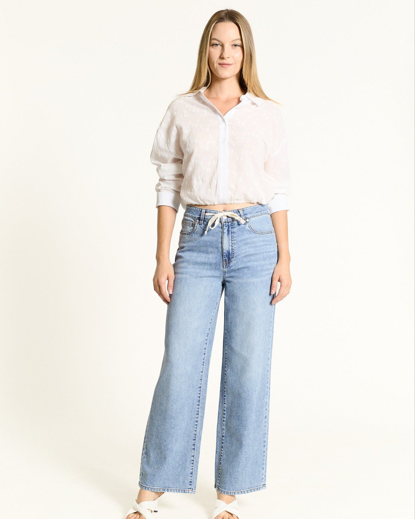 Oat Highrise Drawstring Modal Jean