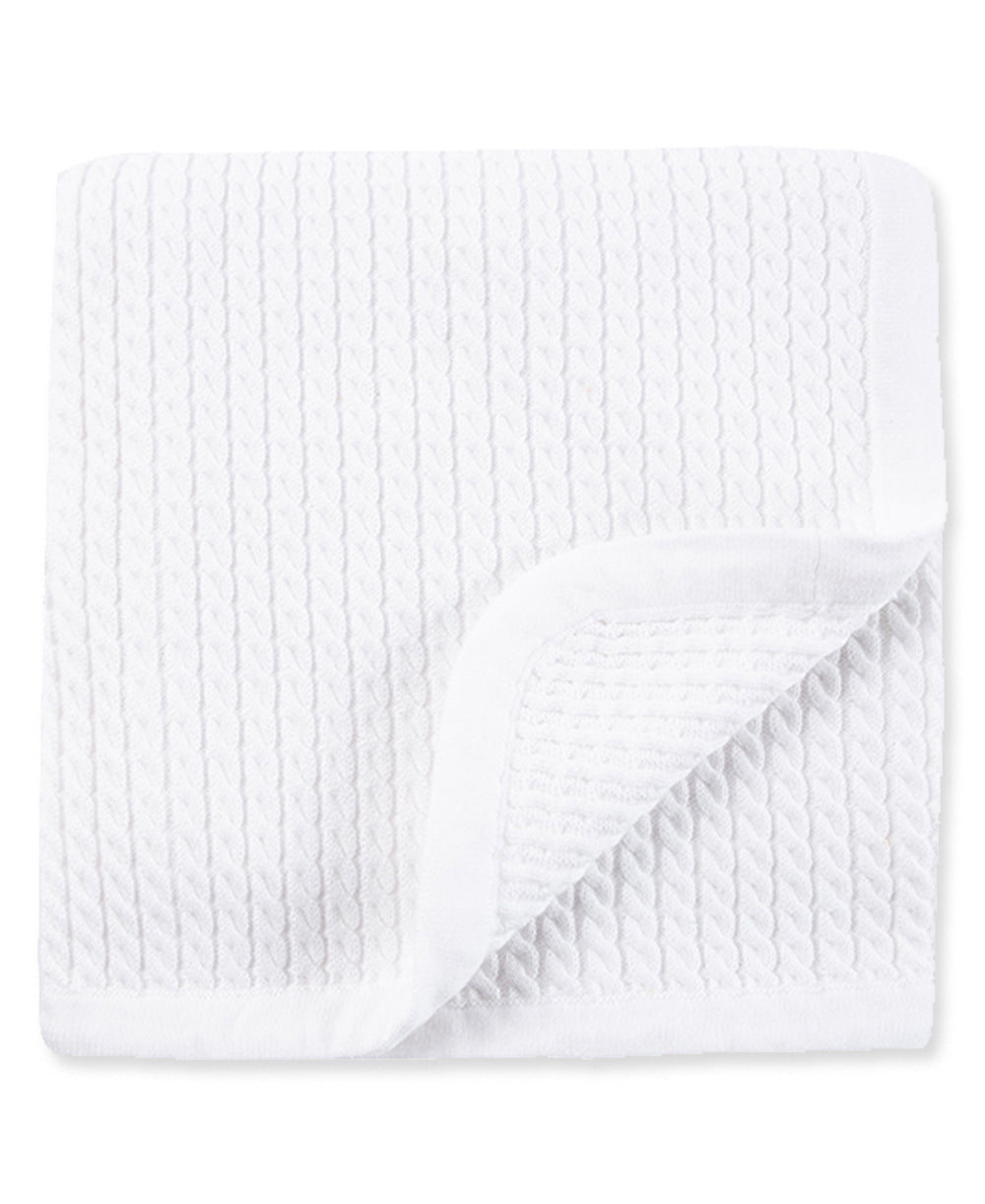 White Cable Blanket