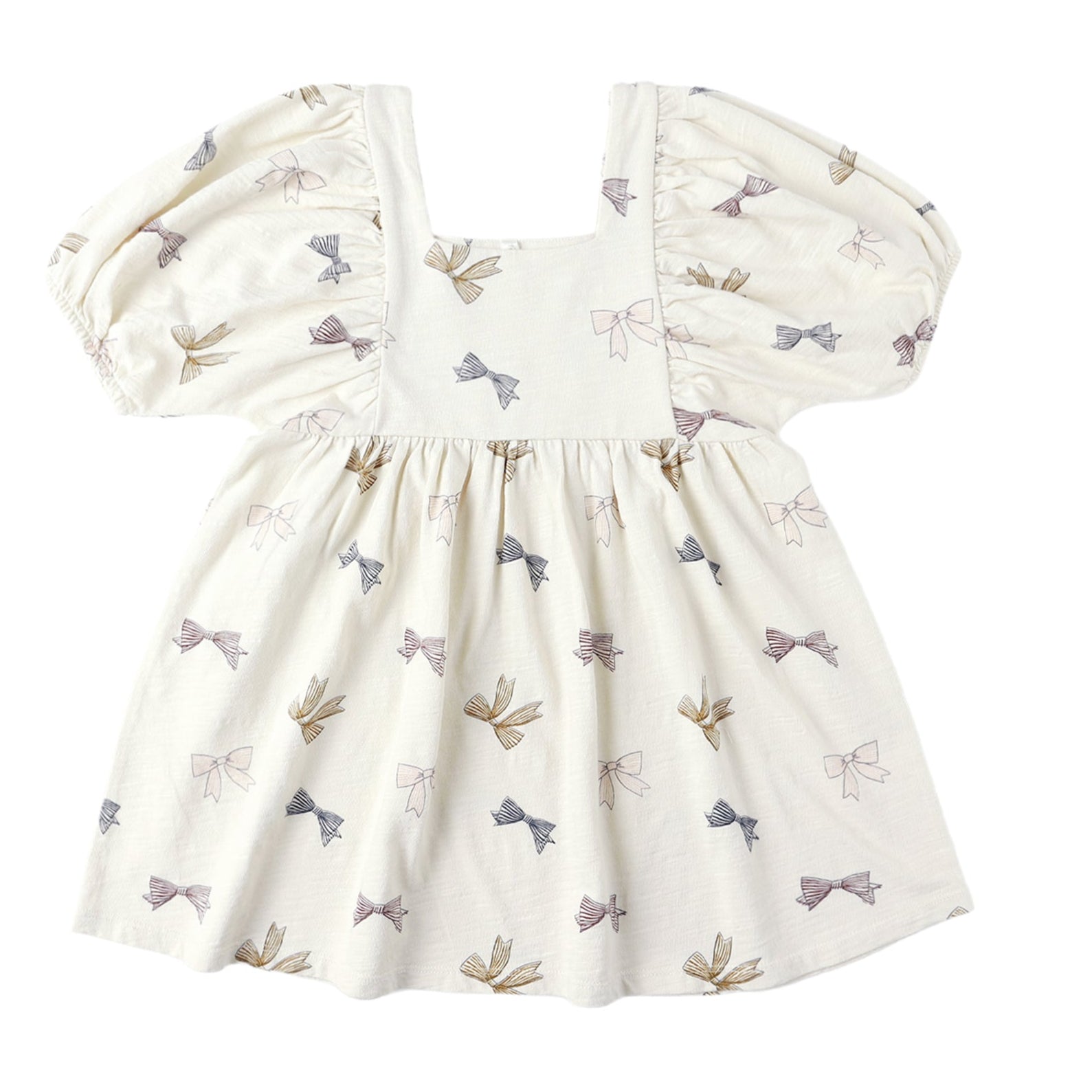 Girl's Rylee & Cru Cream Knit Bow Dress