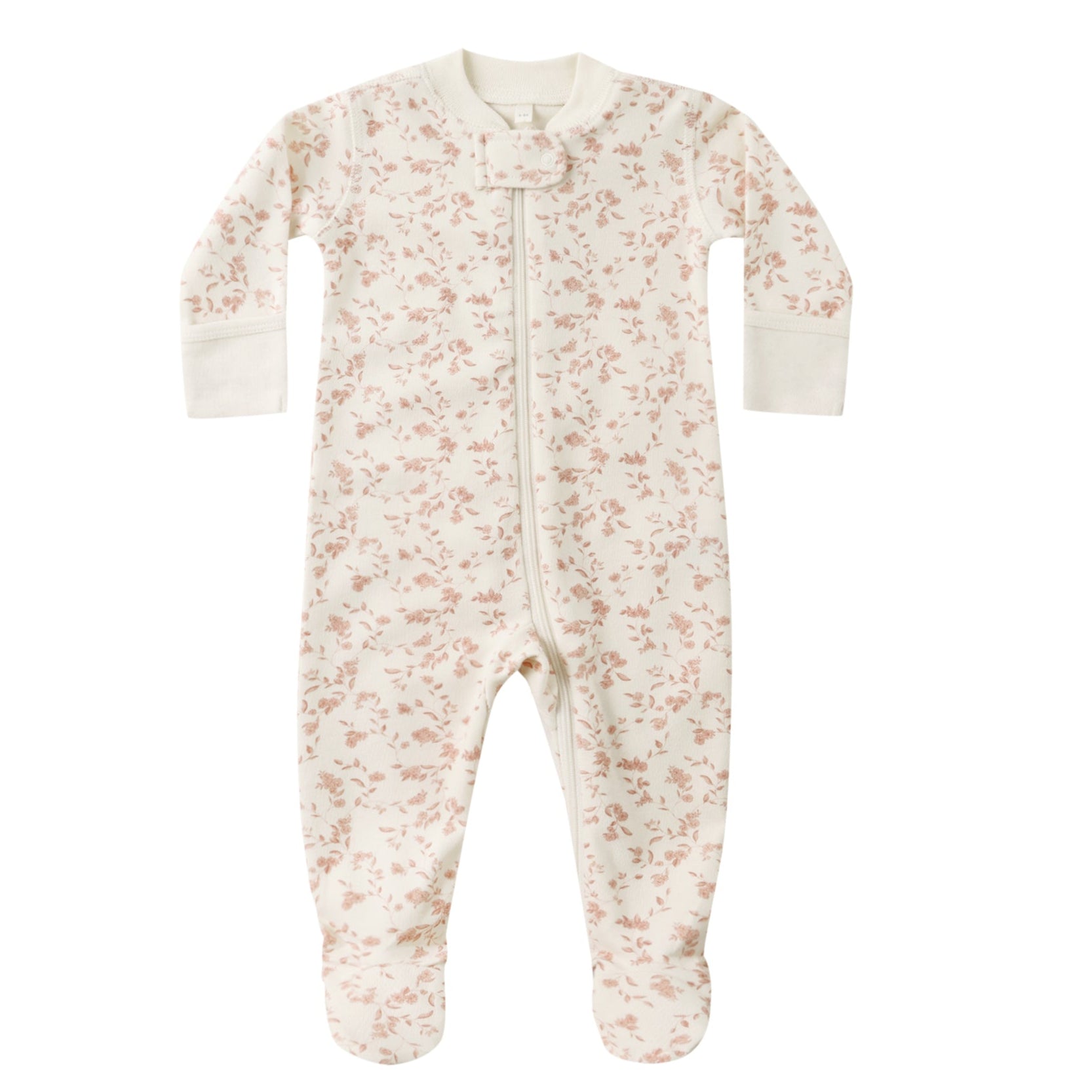 Quincy Mae French Garden Zip Footie
