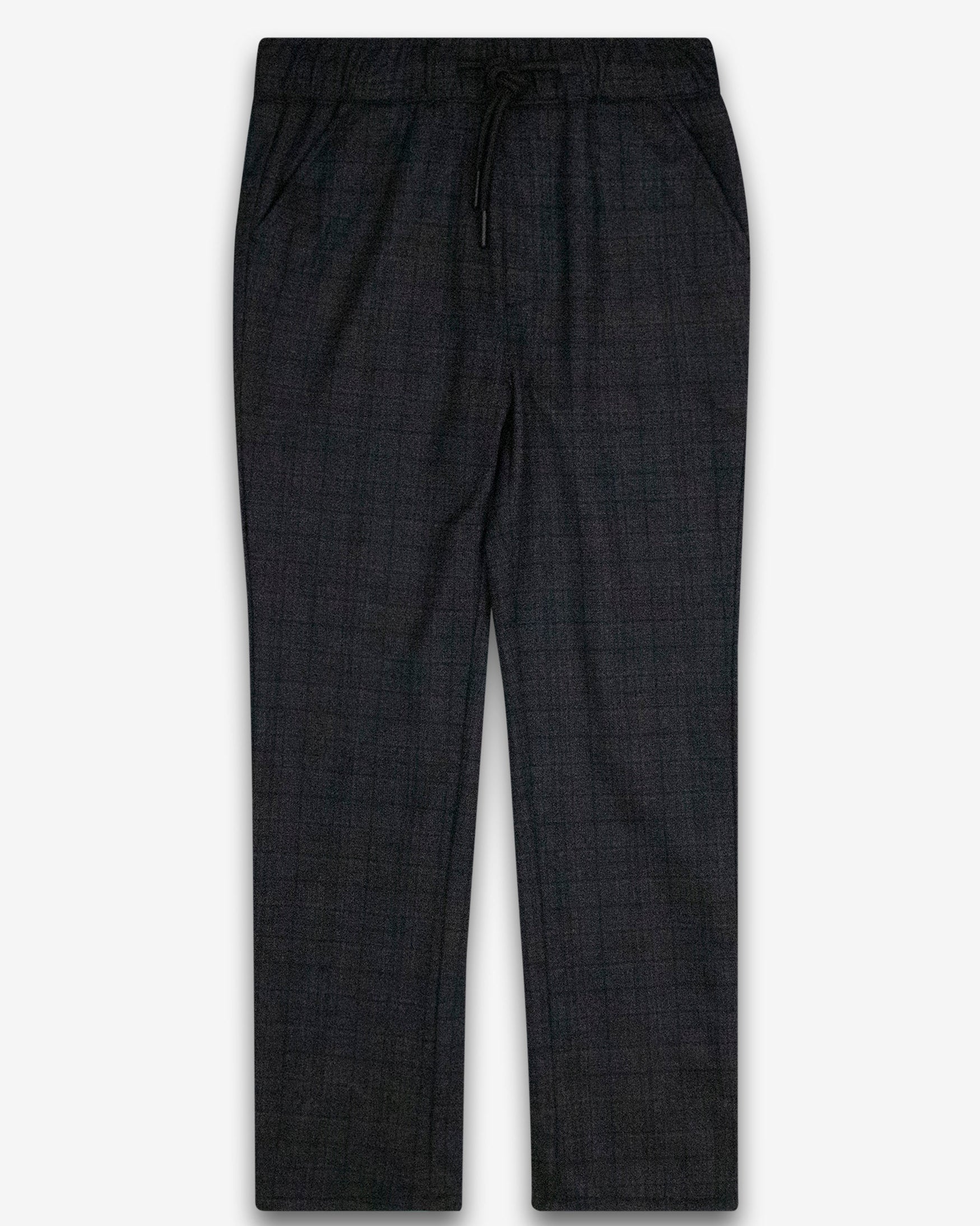 Boy's Charcoal Plaid Stretch Pant