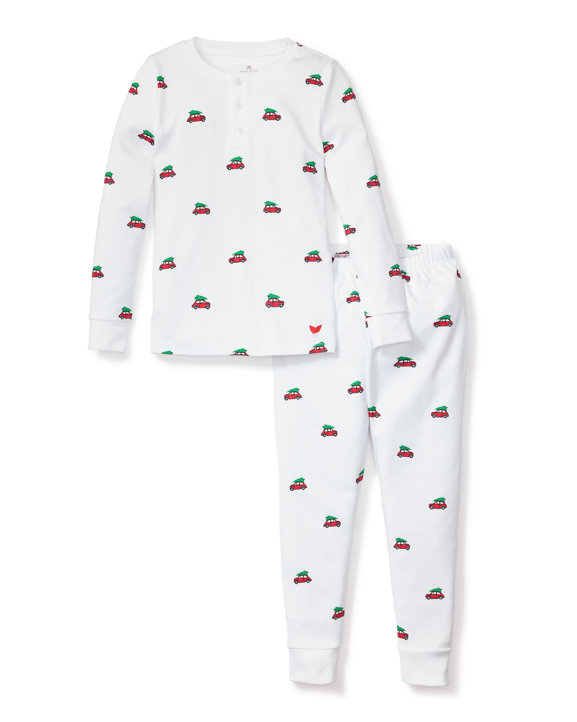 Truck Christmas Tree Pima Knit Pajamas
