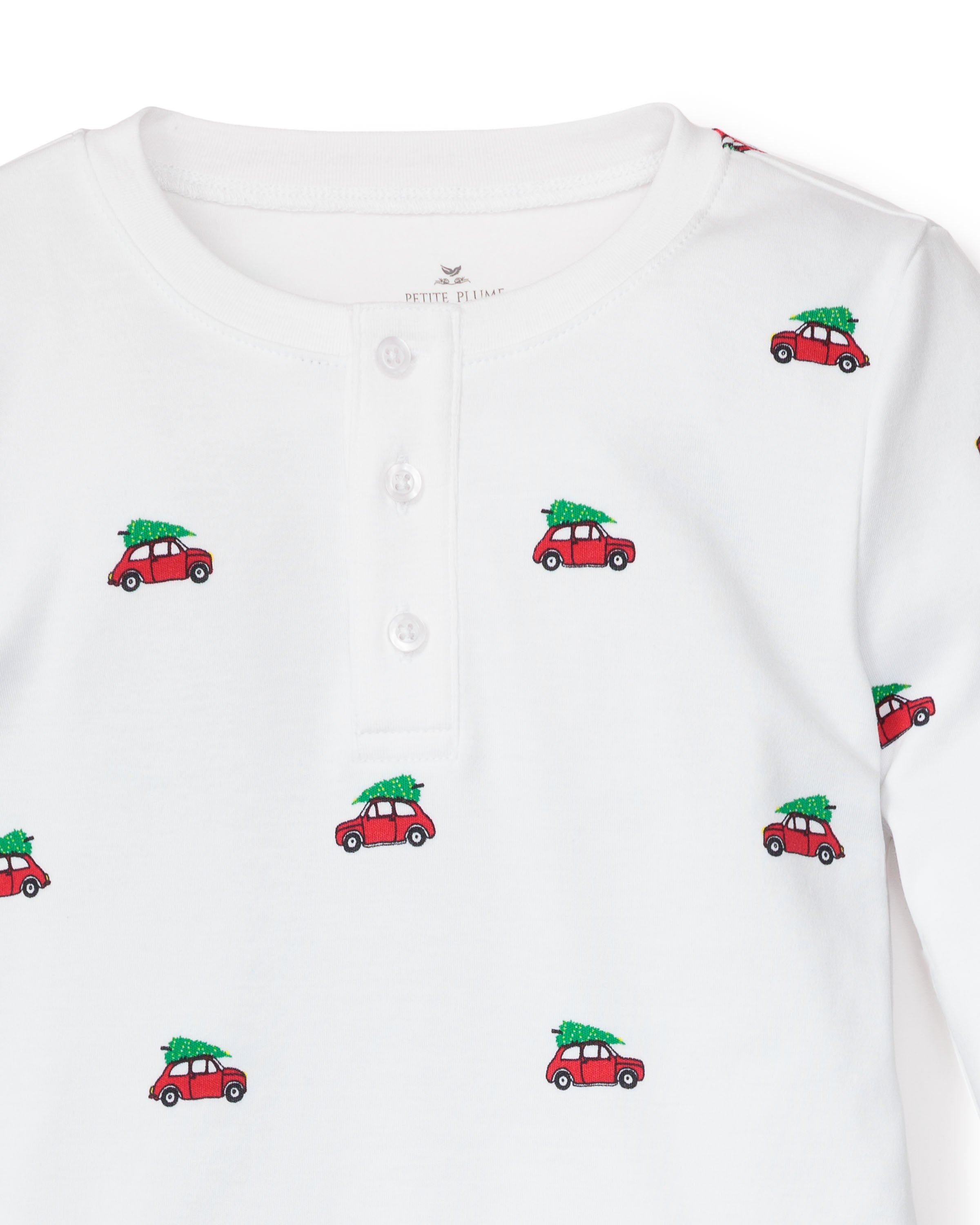 Truck Christmas Tree Pima Knit Pajamas