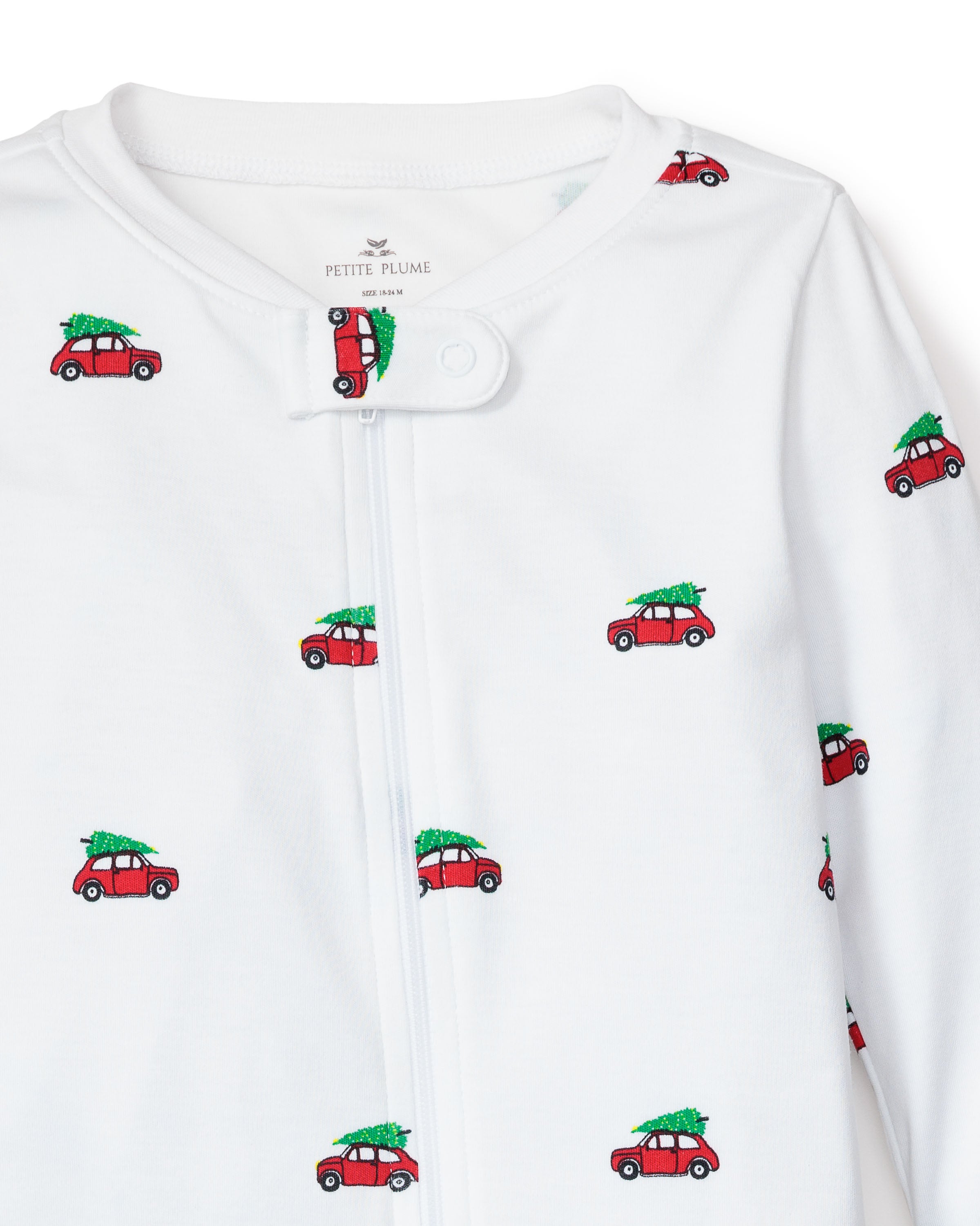 Truck Christmas Knit Pima Romper