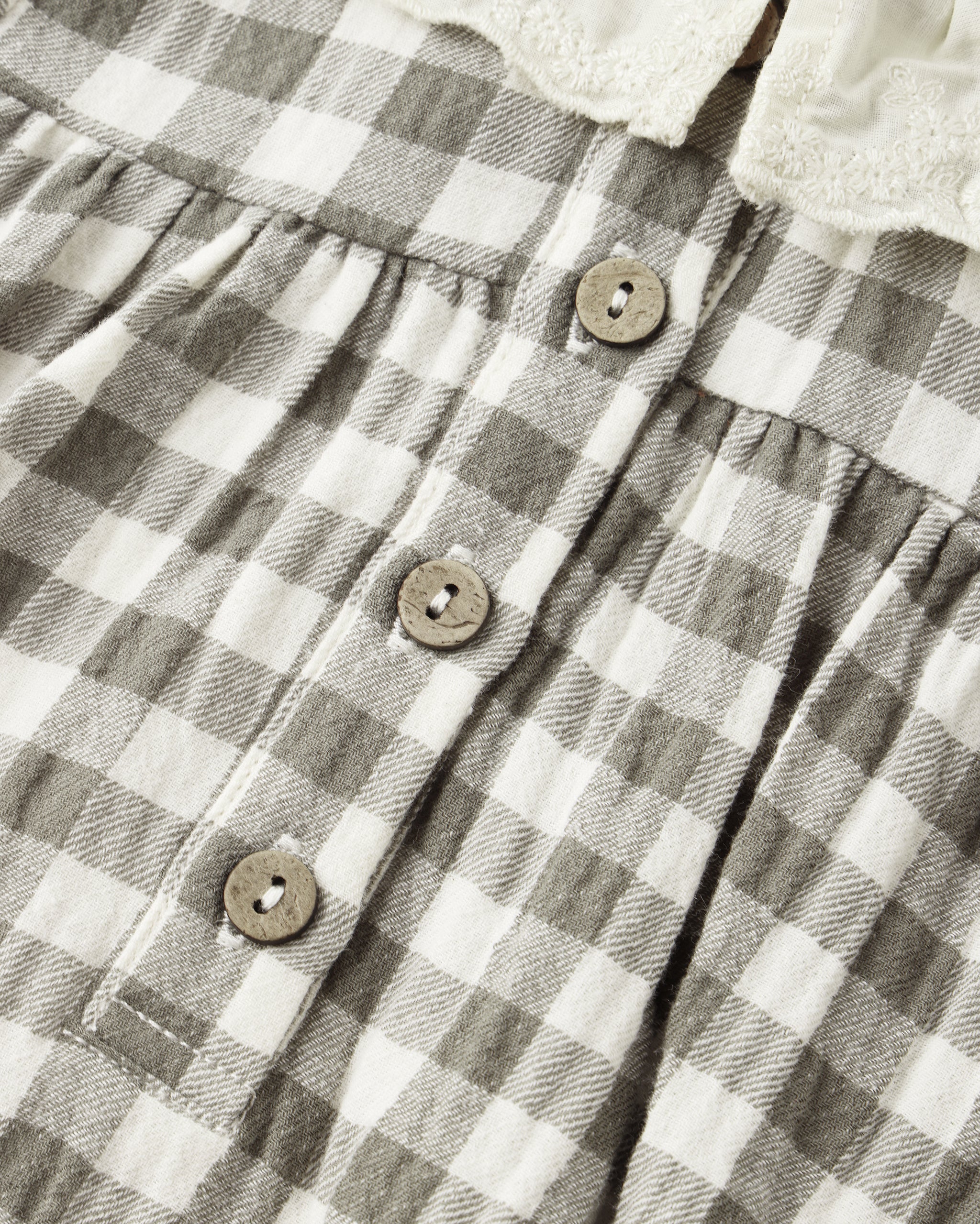 Quincy Mae Forest Check Romper