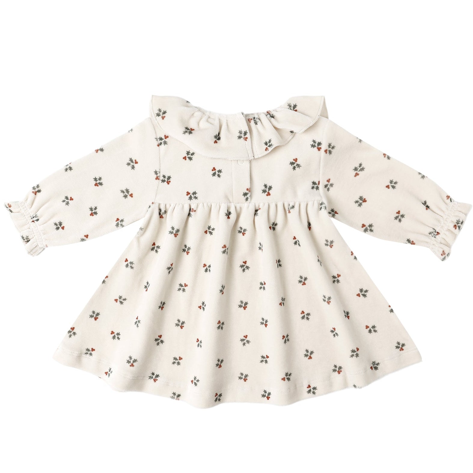 Quincy May Velour Holly Berry Dress