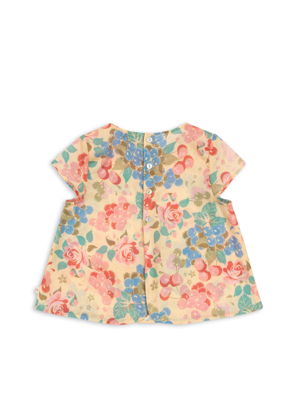 Beige Multi Rose and Fruit Shortset