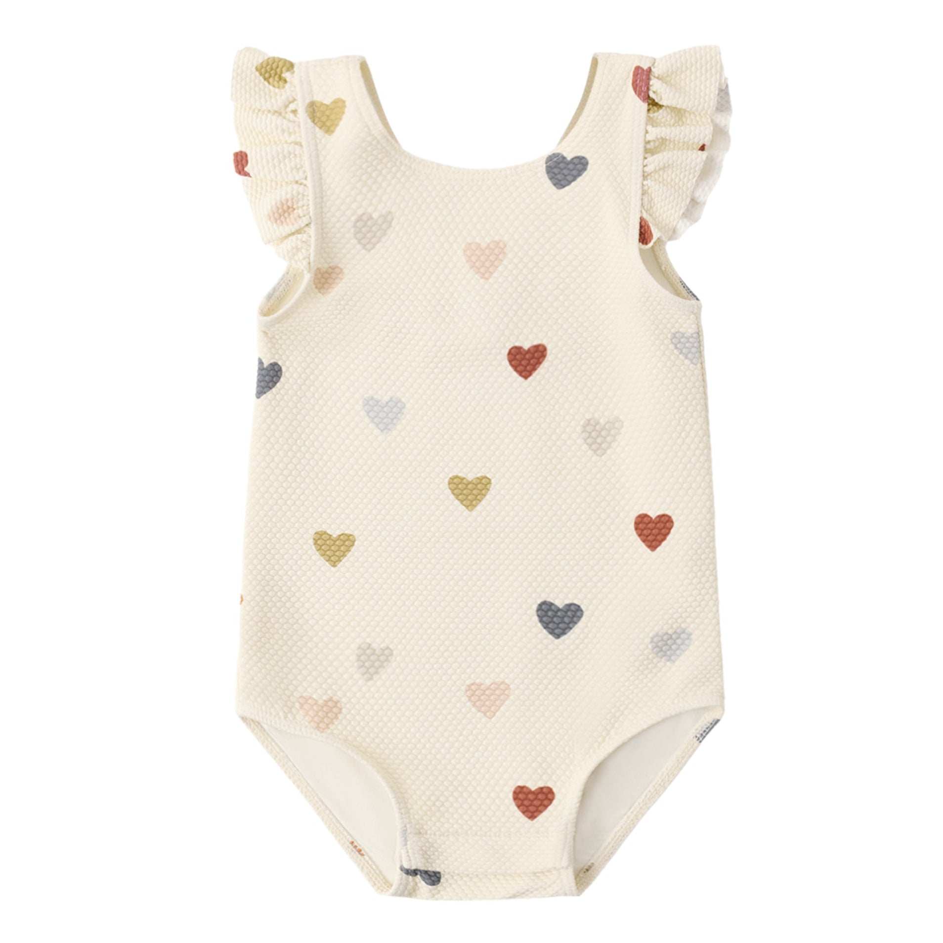 Cream Confetti Heart Infant Swimsuit