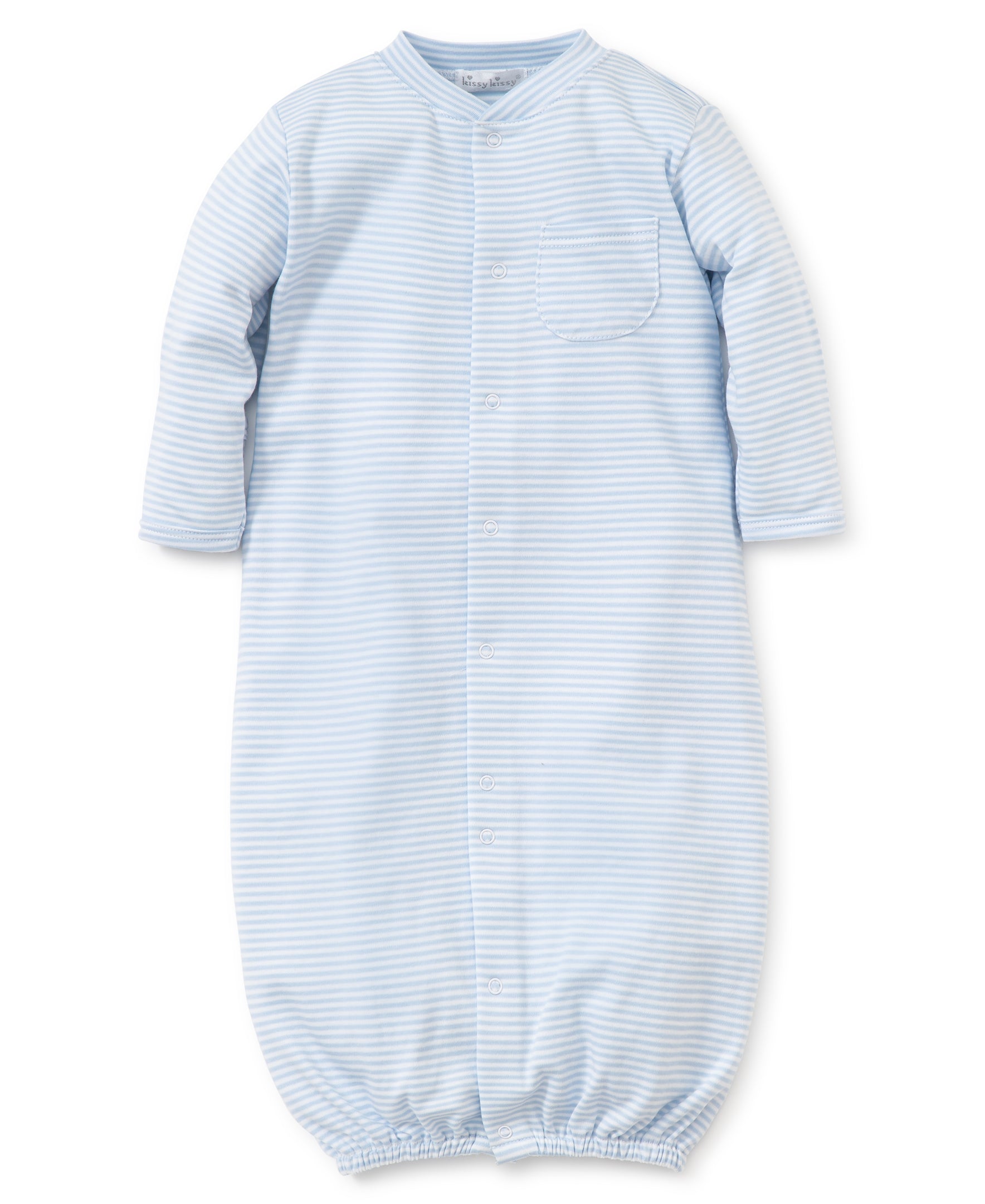 Light Blue Stripe Convertible Gown