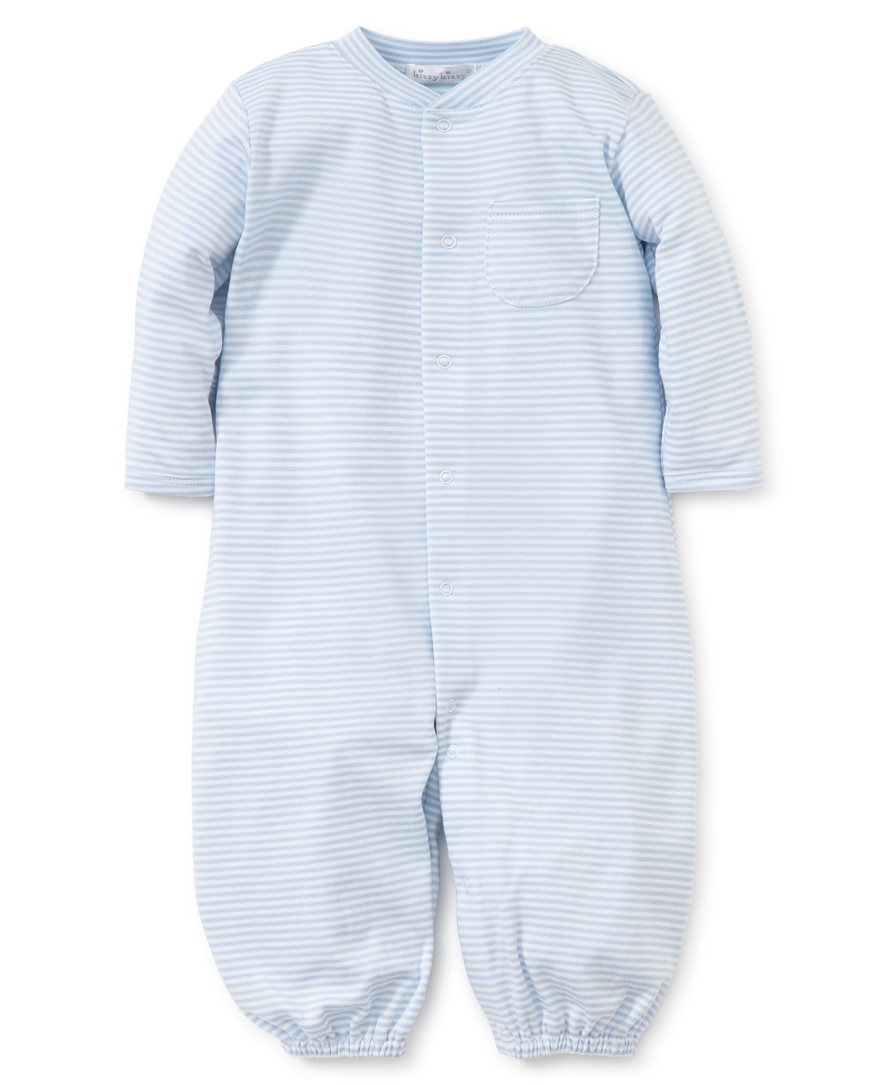 Light Blue Stripe Convertible Gown