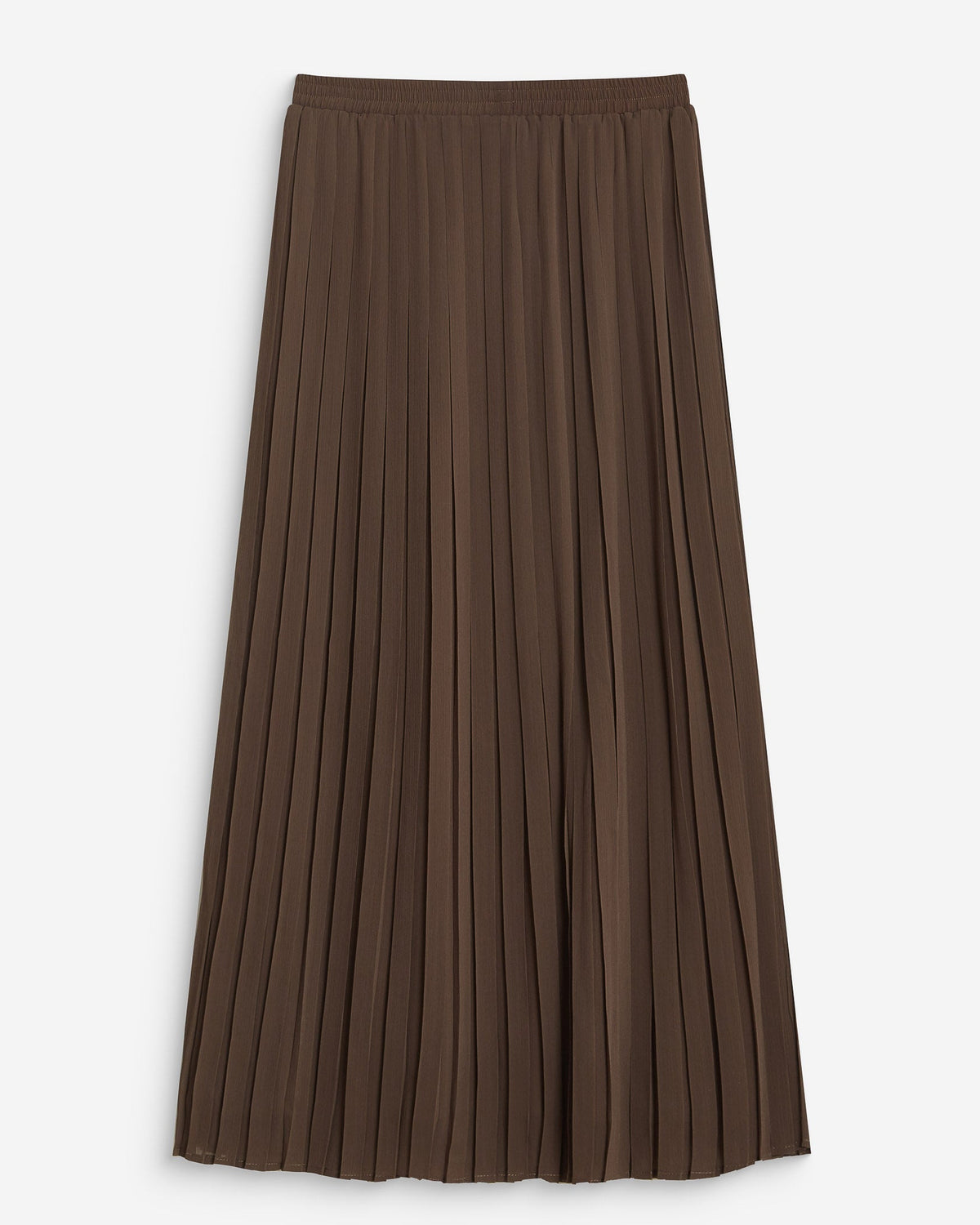 Anissa Kaki Pleated Maxi Skirt