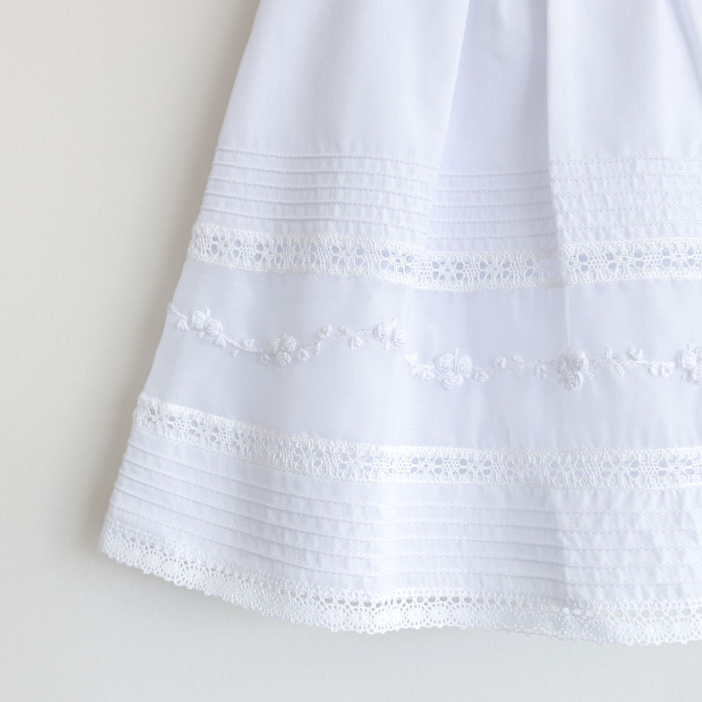 Dress and Bonnet Embroidered Yoke